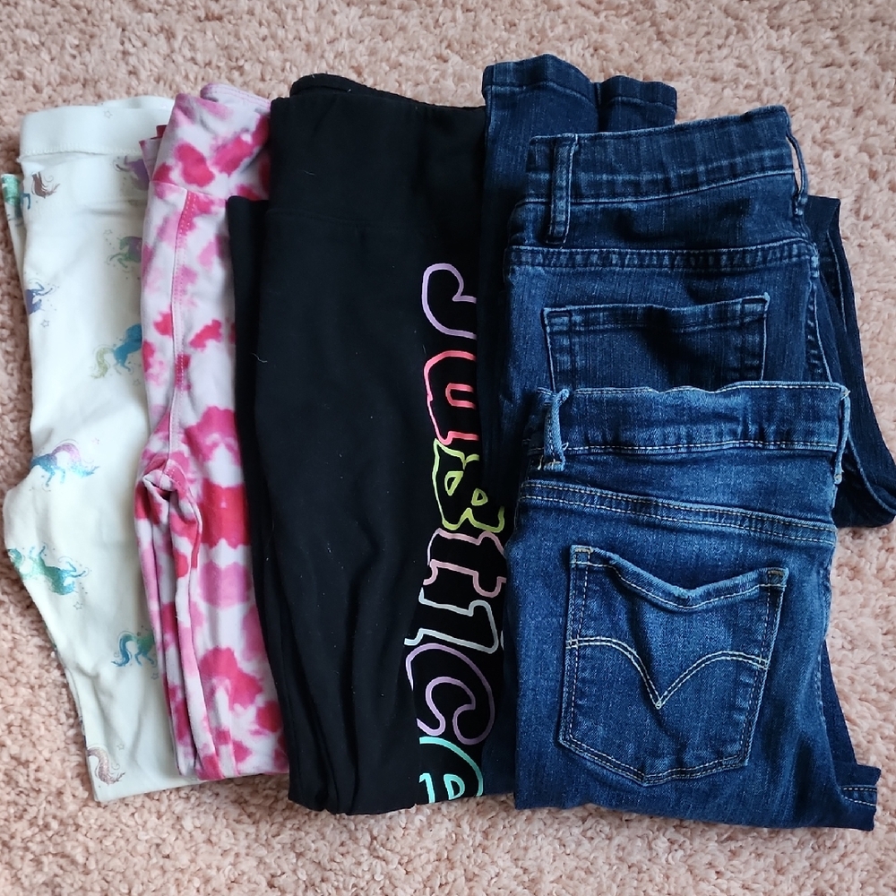 Justice Girls Leggings and Jeans Set